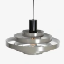 Steinhauer pendant luminaire HALO CIRQUE 1 flame E27 IP20, grey dimmable