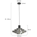 Steinhauer pendant luminaire HALO CIRQUE 1 flame E27 IP20, grey dimmable