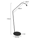 anne light & home Luminaria de pedestal ZIG-ZAG E27 IP20, regulable