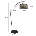 anne light & home Luminaria de pedestal ZIG-ZAG E27 IP20, regulable