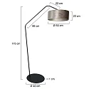 anne light & home Luminaria de pedestal ZIG-ZAG E27 IP20, regulable