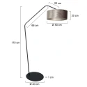 anne light & home Luminaria de pedestal ZIG-ZAG E27 IP20, regulable
