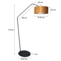 anne light & home Luminaria de pedestal ZIG-ZAG E27 IP20, regulable