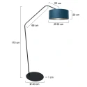 anne light & home Luminaria de pedestal ZIG-ZAG E27 IP20, regulable