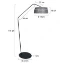 anne light & home Luminaria de pedestal ZIG-ZAG E27 IP20, regulable