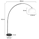 anne light & home floor lamp CURVE E27 IP20, dimmable