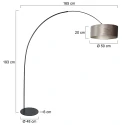 anne light & home arc luminaire CURVE 1 flame E27 IP20, black dimmable