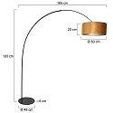 anne light & home Luminaria de pedestal CURVE E27 IP20, regulable
