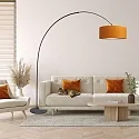 anne light & home Luminaria de pedestal CURVE E27 IP20, regulable