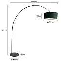 anne light & home Luminaria de pedestal CURVE E27 IP20, regulable