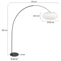 anne light & home arc luminaire CURVE 1 flame E27 IP20, black dimmable
