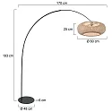 anne light & home floor lamp CURVE E27 IP20, dimmable