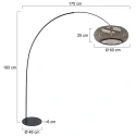 anne light & home Luminaria de pedestal CURVE E27 IP20, regulable