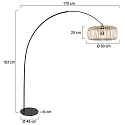 anne light & home floor lamp CURVE E27 IP20, dimmable