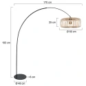 anne light & home Luz de arco CURVE de 1 llama E27 IP20, negro regulable