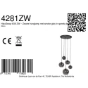 pendant luminaire SFERIO 5 flames E27 IP20, black dimmable