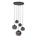 Mexlite pendant luminaire SFERIO 5 flames E27 IP20, black dimmable