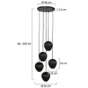 Mexlite Luminaria colgante HALOSWAP E27 IP20, regulable