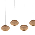 Mexlite pendant luminaire AURELIO 5 flames E27 IP20, black dimmable
