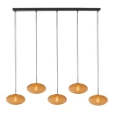 Mexlite pendant luminaire AURELIO 5 flames E27 IP20, black dimmable