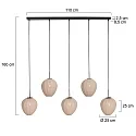 Mexlite Luminaria colgante HALOSWAP E27 IP20, regulable