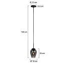 Mexlite pendant luminaire HALOSWAP E27 IP20, dimmable