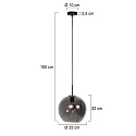 Mexlite Luminaria colgante HALOSWAP E27 IP20, regulable
