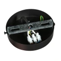 pendant luminaire SILURA 1 flame E27 IP20, black dimmable