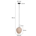 Mexlite pendant luminaire SILURA 1 flame E27 IP20, creme dimmable