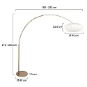 Steinhauer floor lamp SPARKLED LIGHT E27 IP20, dimmable