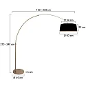 Steinhauer floor lamp SPARKLED LIGHT E27 IP20, dimmable