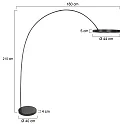 Mexlite Luminaria de pedestal LUNA-ARC IP20, regulable