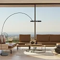 Mexlite Luminaria de pedestal LUNA-ARC IP20, regulable