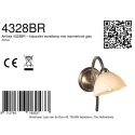 Steinhauer Luminaria de pared ANTHEA de 1 llama E27 IP20, color bronce regulable