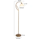 Steinhauer floor lamp ANTHEA 1 flame E27 IP20, bronze dimmable