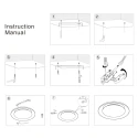 Steinhauer ceiling luminaire GOLDEN VEIL 2 flames IP20, black dimmable