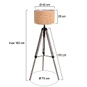 Mexlite Luminaria de pedestal TRIEK E27 IP20, regulable