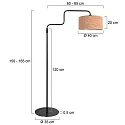 Steinhauer Luminaria de pedestal BLOEBA E27 IP20, regulable