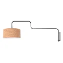 Steinhauer Luminaria de pared BLOEBA de 1 llama E27 IP20, negro regulable