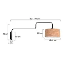 Steinhauer Luminaria de pared BLOEBA E27 IP20, regulable