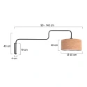 Steinhauer Luminaria de pared BLOEBA de 1 llama E27 IP20, negro regulable