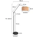 Steinhauer floor lamp PRESTIGE CHIC E27 IP20, dimmable