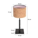 Steinhauer Luminaria de mesa STANG E27 IP20, regulable