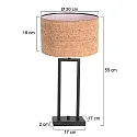 Steinhauer table lamp STANG E27 IP20, dimmable