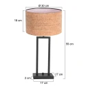Steinhauer table lamp STANG E27 IP20, dimmable