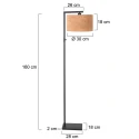 Steinhauer floor lamp STANG 1 flame E27 IP20, black dimmable