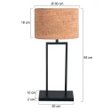 Steinhauer table lamp STANG 1 flame E27 IP20, black dimmable