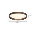 Steinhauer ceiling luminaire FLADY IP20, dimmable