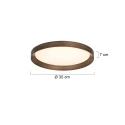 Steinhauer ceiling luminaire FLADY 2 flames IP20, bronze dimmable
