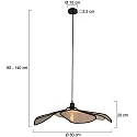 anne light & home Luminaria colgante LUMAFLORA E27 IP20, regulable